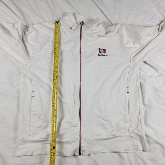 Ben Sherman Mens XL White Track Jacket Casual Winter Warm Outdoors Comfort - Picture 9 of 10